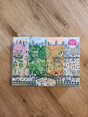 Galison Dog Park in Four Seasons by Michael Storrings 1,000 Piece Puzzle